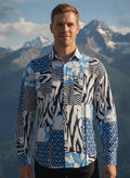 Men'S Premium Rayon Shirt With Tropical Print