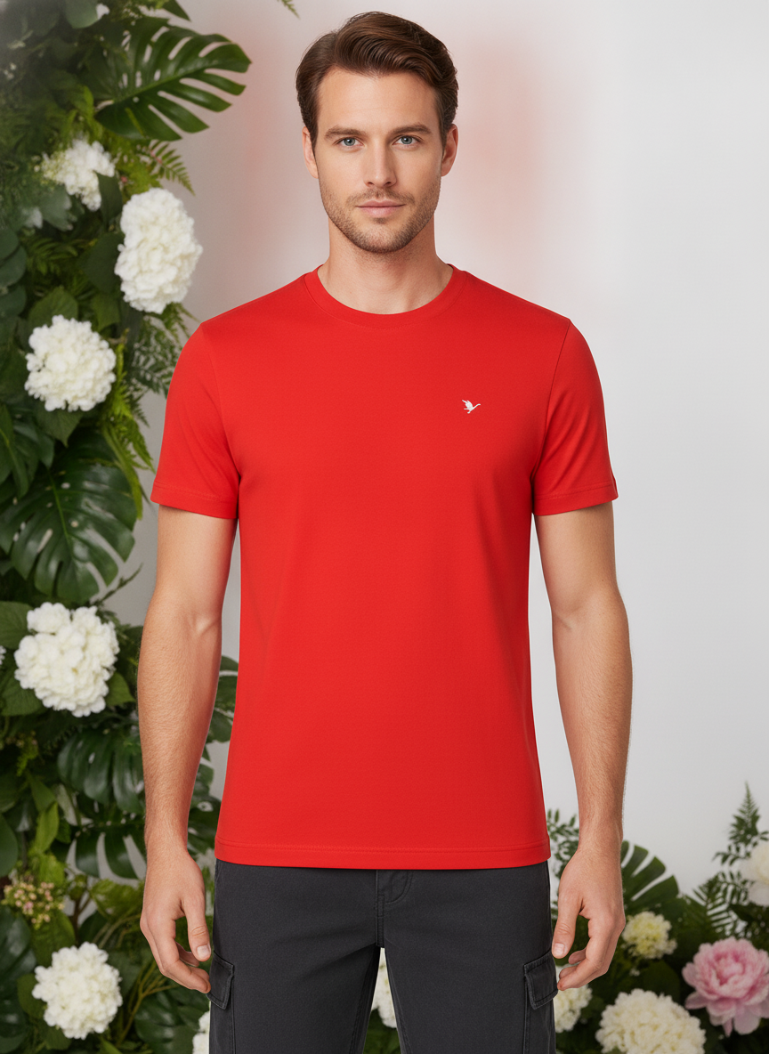 Mens Premium Cotton Half Sleeve Crew Neck T-Shirts
