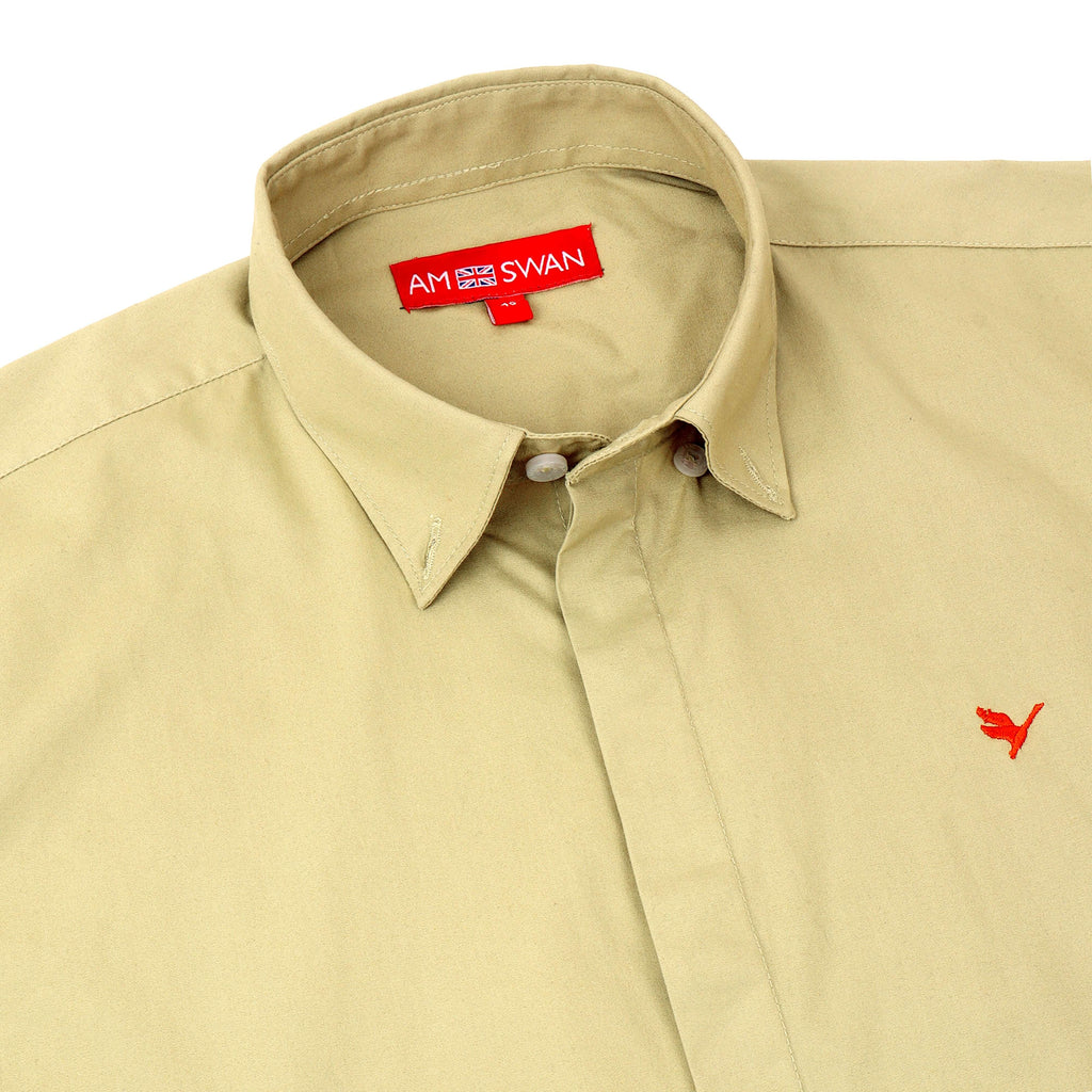 Pale Yellow Shirt With Premium Cotton Lycra