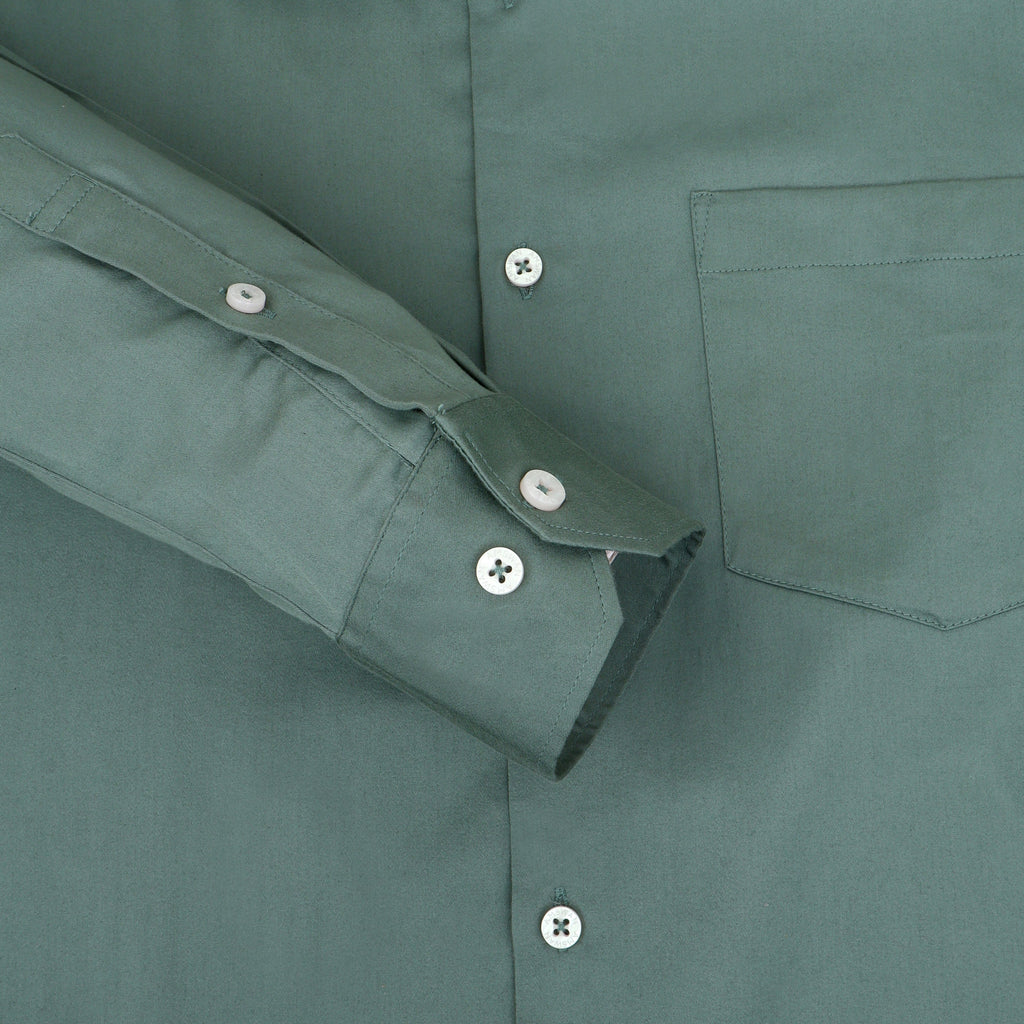 Premium Cotton Lycra Satin Sea Green Shirt
