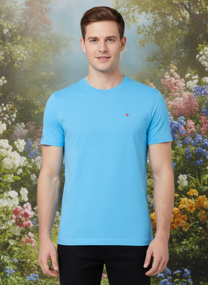 Mens Premium Cotton Half Sleeve Crew Neck T-Shirts