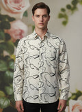Men'S Premium Rayon Shirt With  Abstract Print