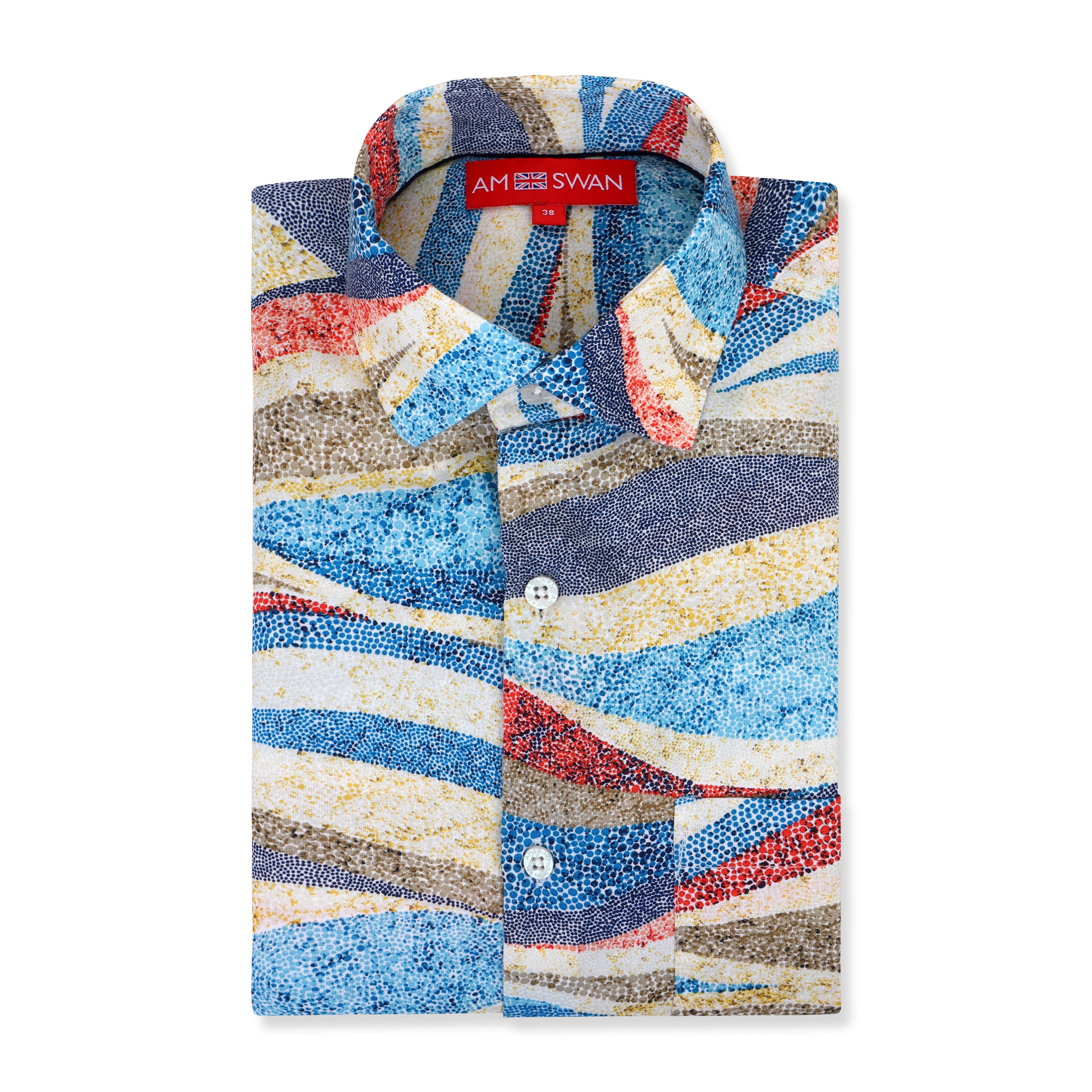 Men'S Premium Rayon Shirt With Self-Design Spread Collar