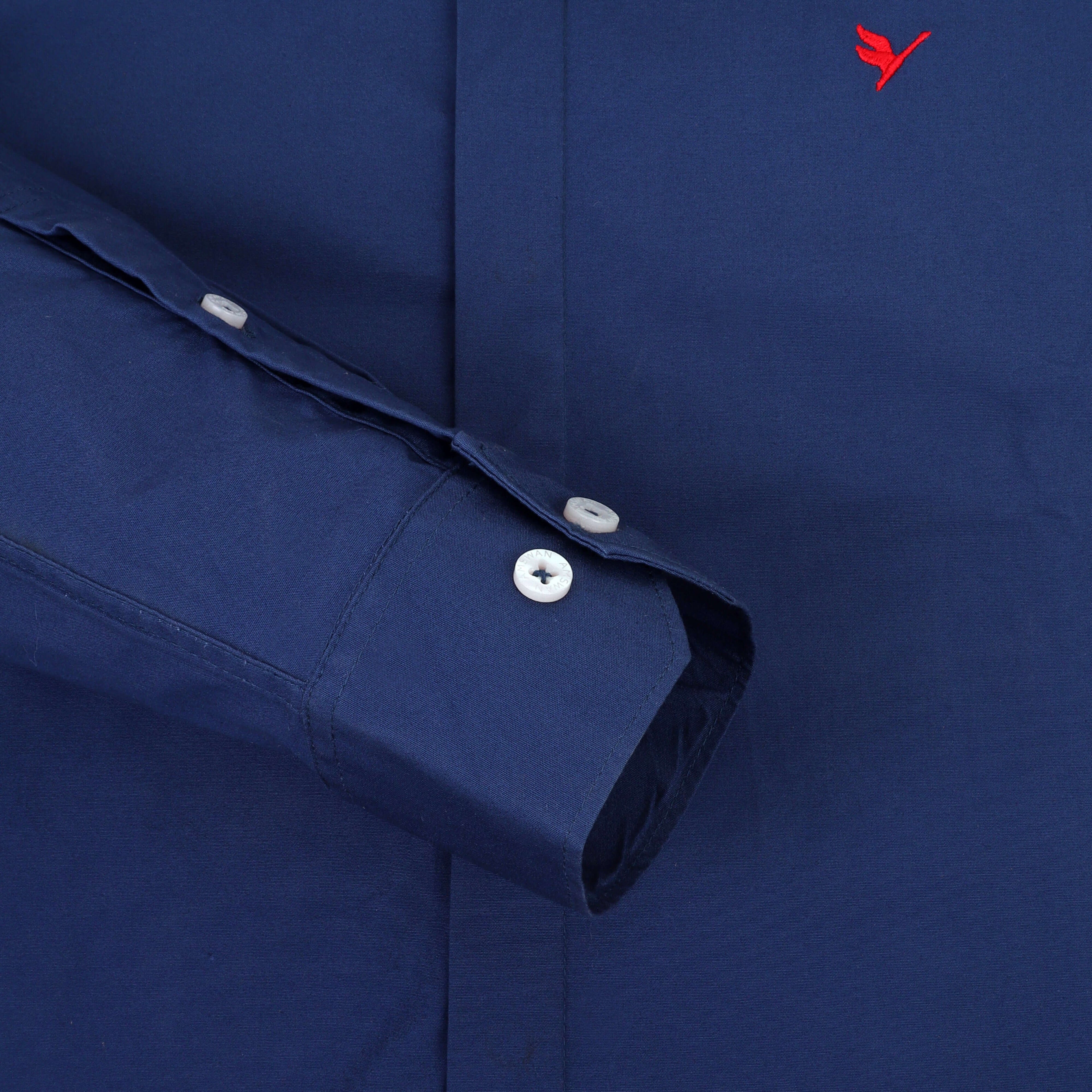 Navy Shirt With Premium Cotton Lycra