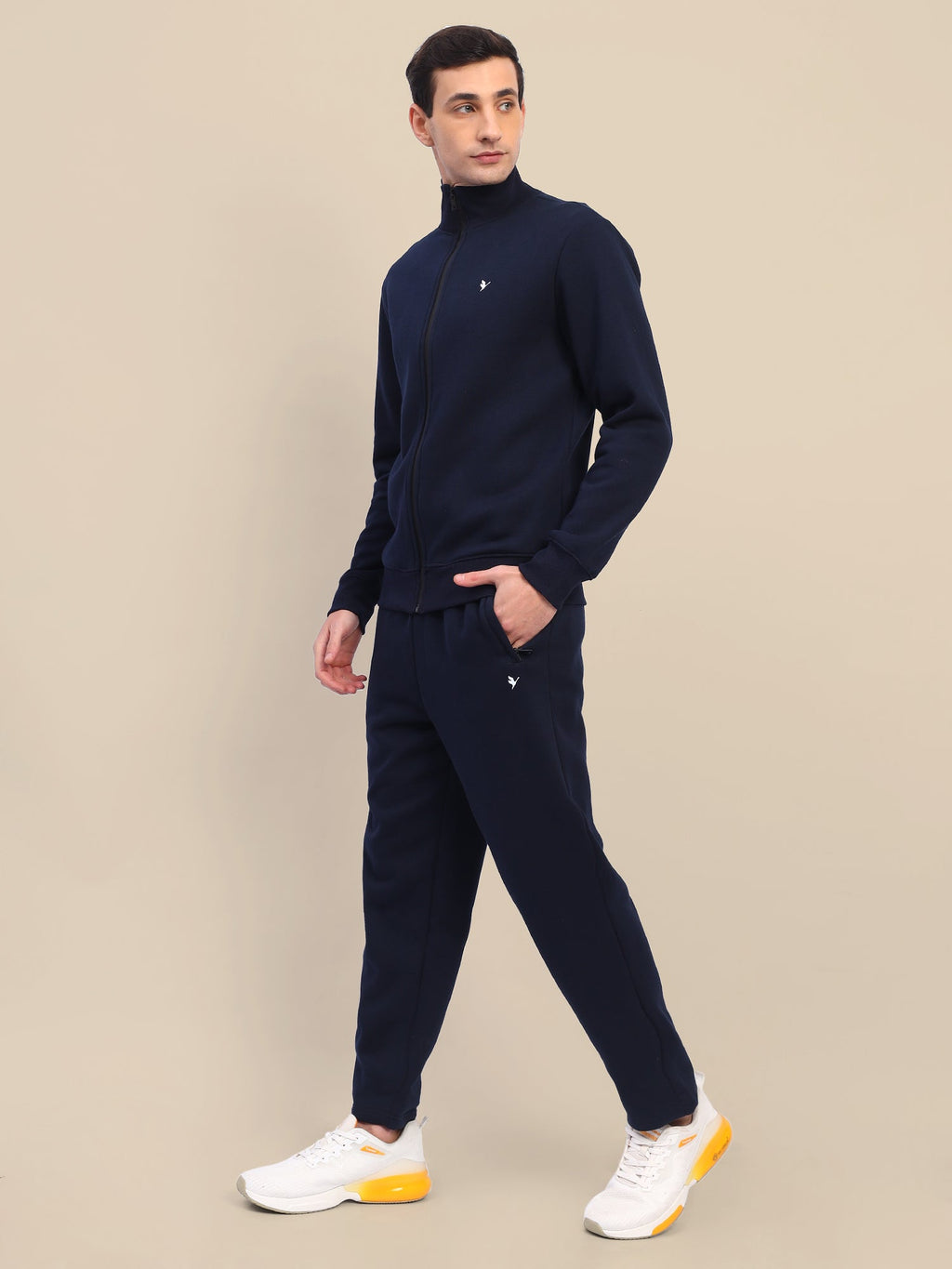 Amswan Men'S Navy Stylish And Comfortable Full Zipper Sweatshirts