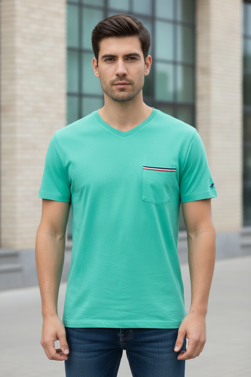 Mens Premium Cotton Half Sleeve Solid T-Shirts