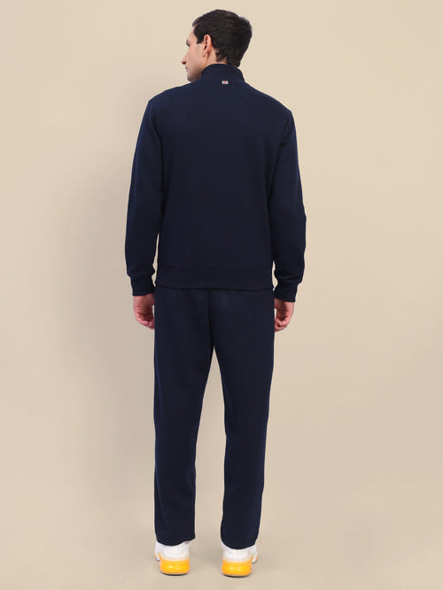 Amswan Men'S Navy Stylish And Comfortable Full Zipper Sweatshirts