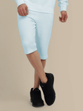 Mens Cotton Fleece Aqua Winter Shorts
