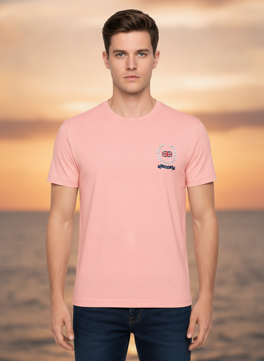 Mens Premium Cotton Lycra Graphic Half Sleeve Crew Neck T-Shirts
