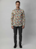 Men'S Floral Print Premium Rayon Shirt