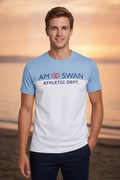 Mens Premium Cotton Colourblock Printed Half Sleeve Crew Neck T-Shirts