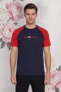 Mens Premium Cotton Printed Raglan Half Sleeve T-Shirts