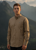 Brown Shirt With Premium Cotton Lycra