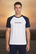 Mens Premium Cotton Printed Raglan Half Sleeve T-Shirts