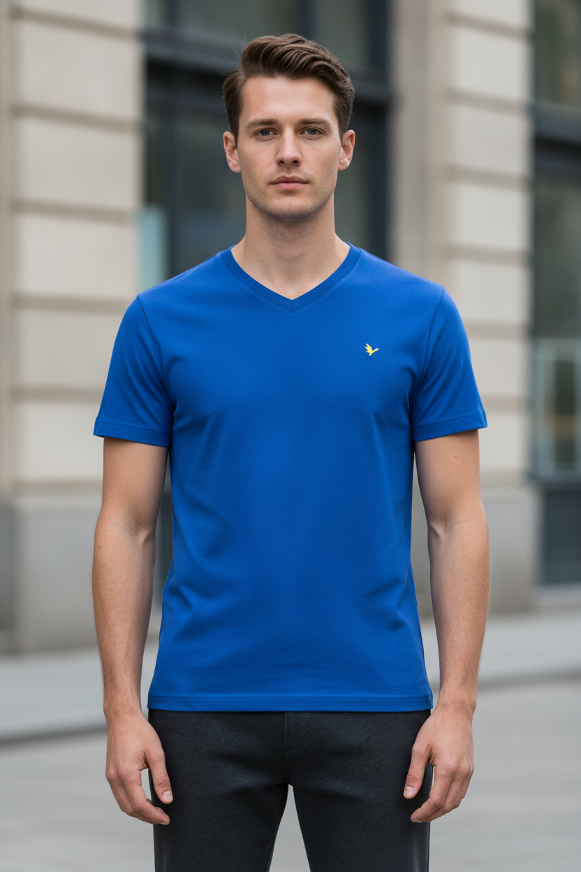 Mens Premium Cotton Half Sleeve V Neck T-Shirts