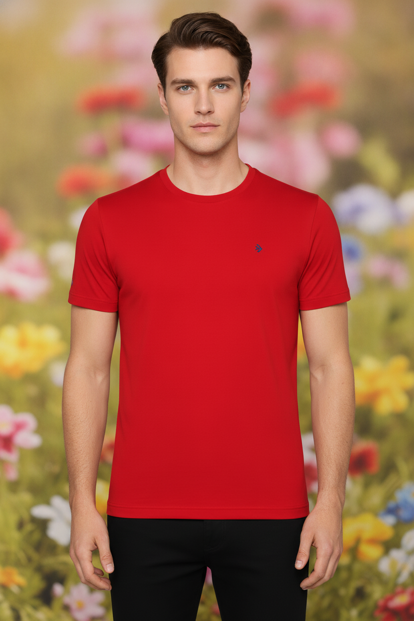 Mens Premium Cotton Half Sleeve Crew Neck T-Shirts