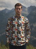 Smart Fit Abstract Printed Men'S Premium Rayon Shirt