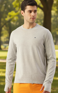 Mens Cotton Rich Solid Full Sleeve Crew Neck T-Shirts