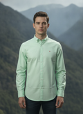 Men'S Premium Cotton Oxford Solid Shirt | Mint Green