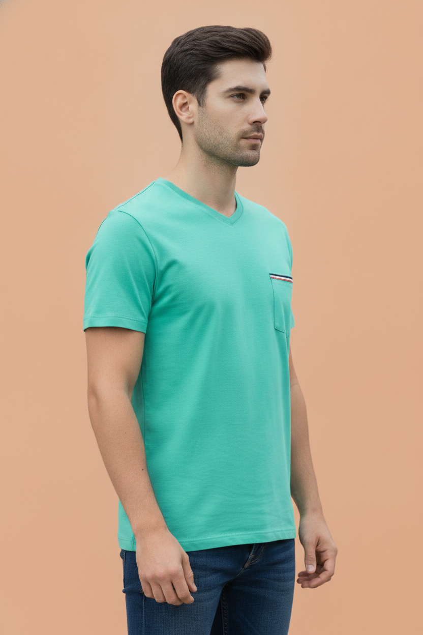 Mens Premium Cotton Half Sleeve Solid T-Shirts