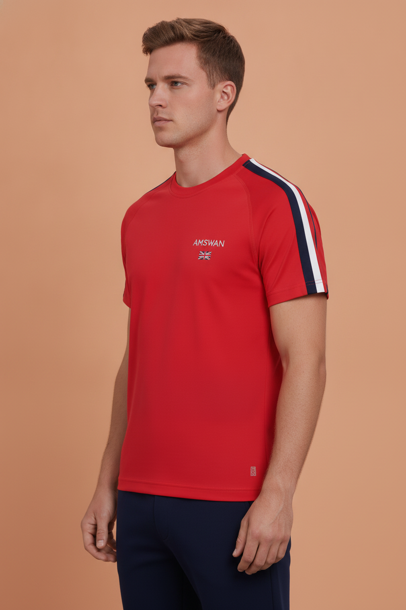 Mens Cotton Rich Lycra Half  Sleeve Crew Neck T-Shirts