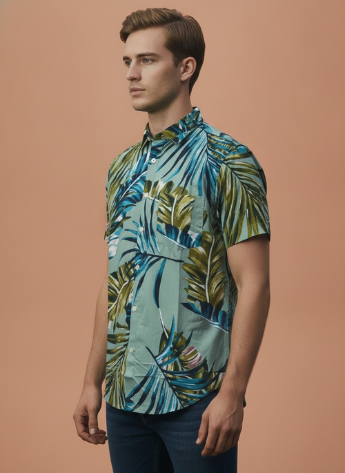 Hawaiian Print Premium Rayon Shirt