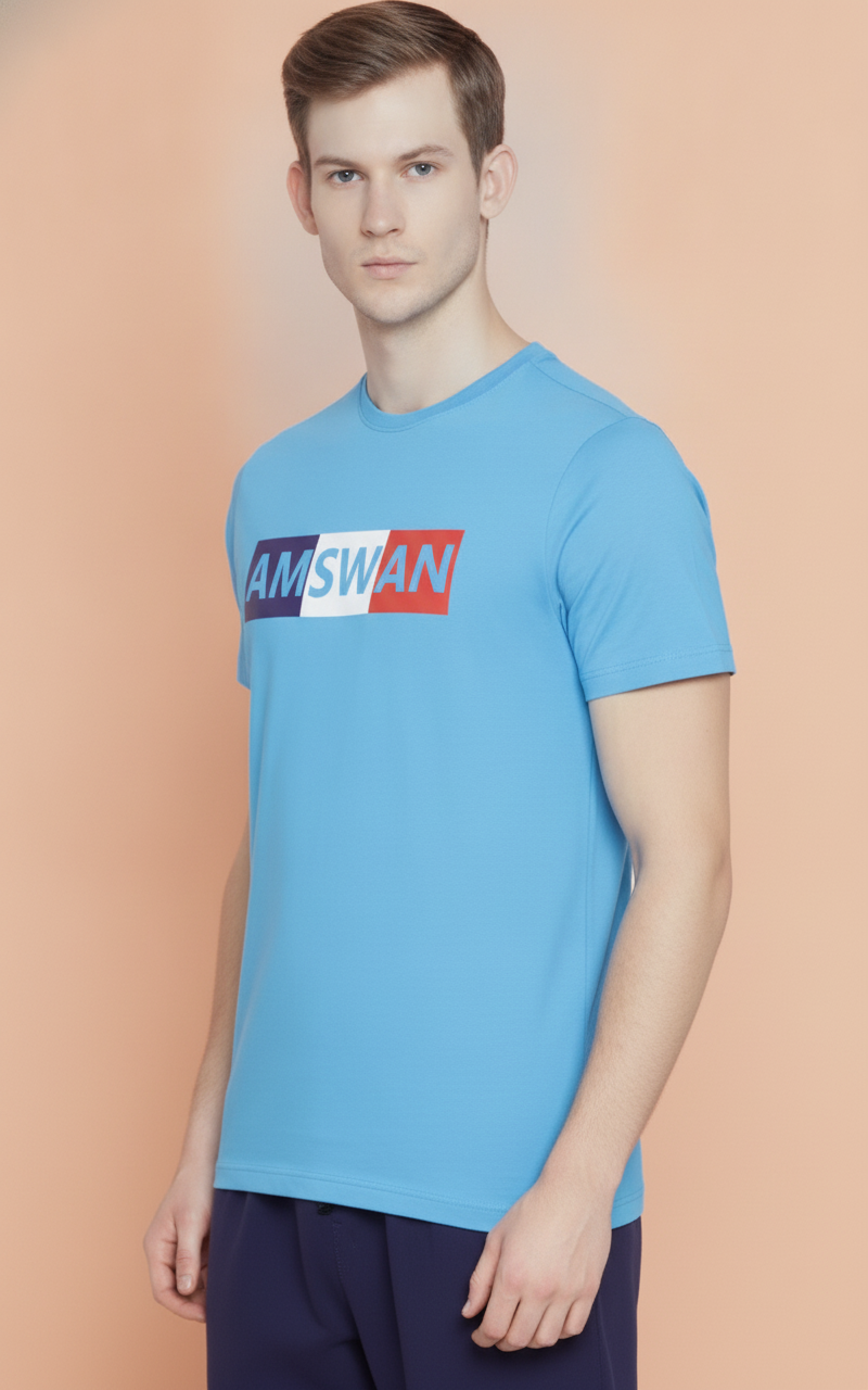 Mens Premium Cotton Printed Half Sleeve Crew Neck T-Shirts