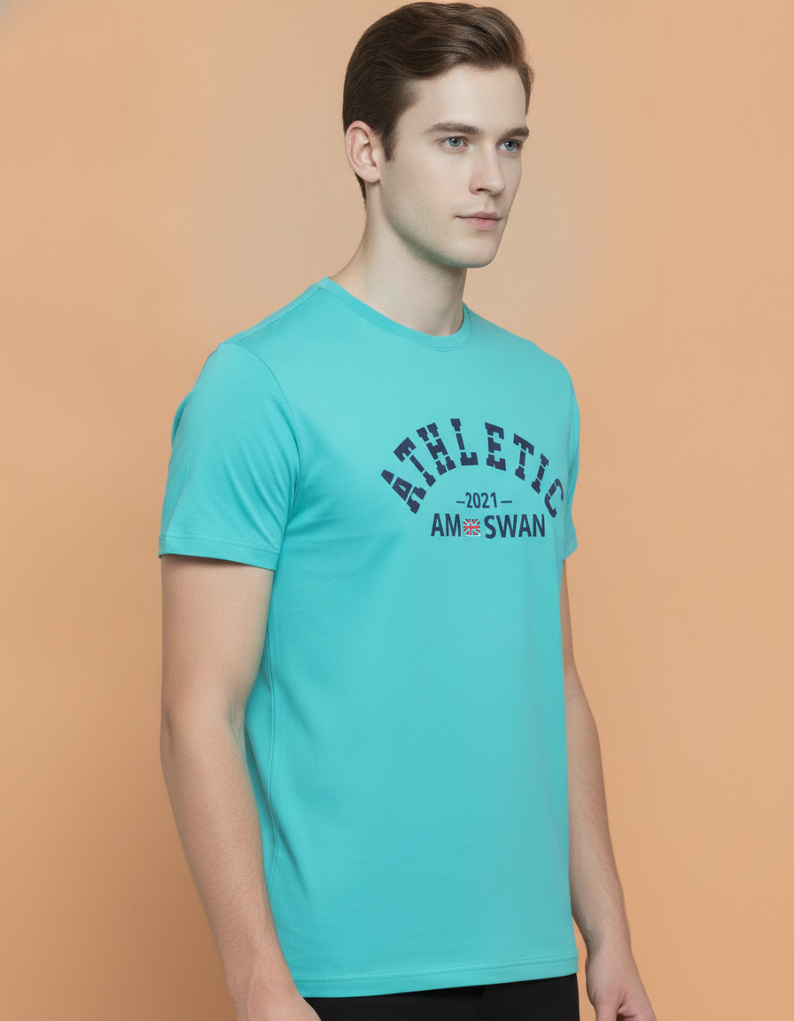 Mens Premium Cotton Printed Half Sleeve Crew Neck T-Shirts