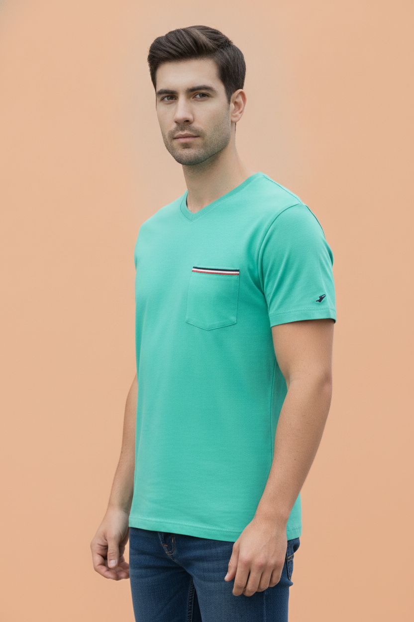 Mens Premium Cotton Half Sleeve Solid T-Shirts