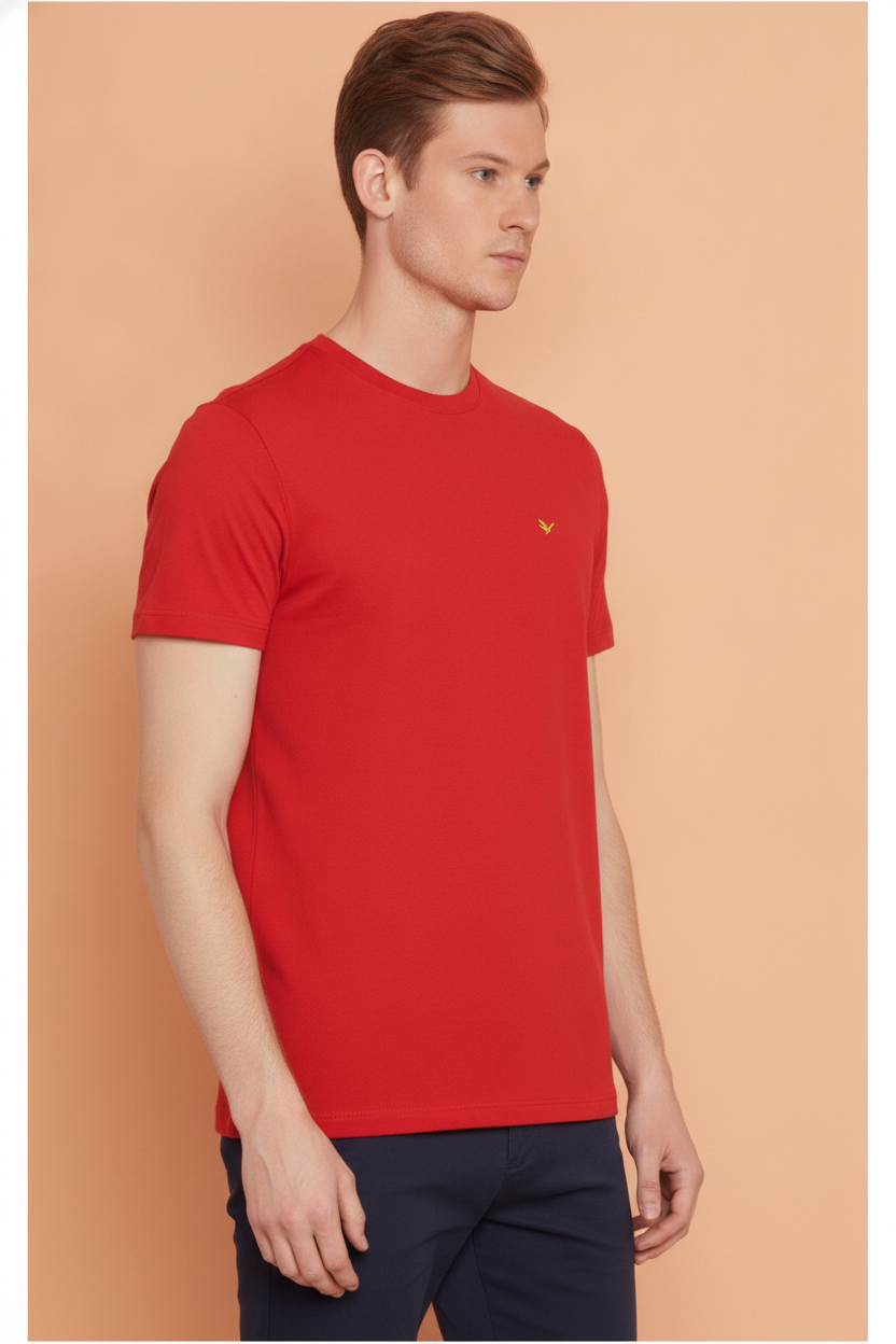Mens Premium Cotton Half Sleeve Crew Neck T-Shirts
