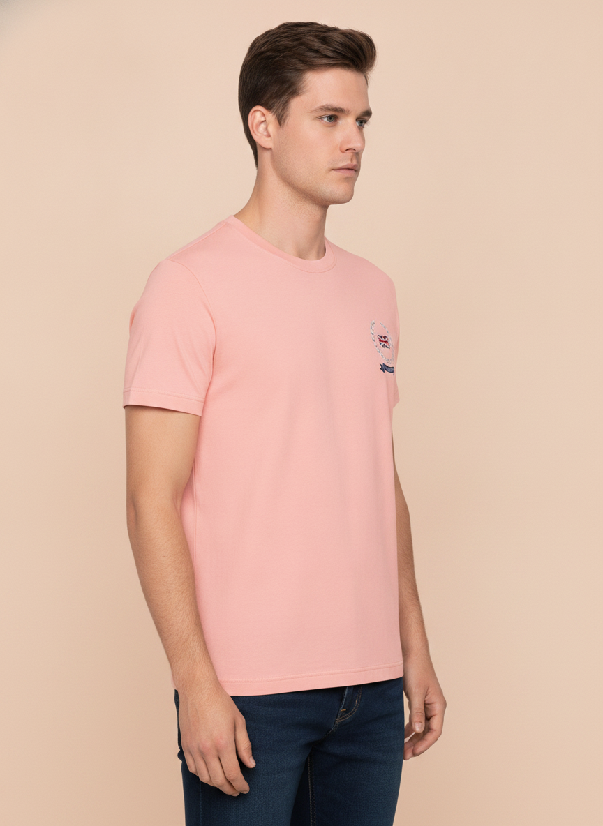 Mens Premium Cotton Lycra Graphic Half Sleeve Crew Neck T-Shirts