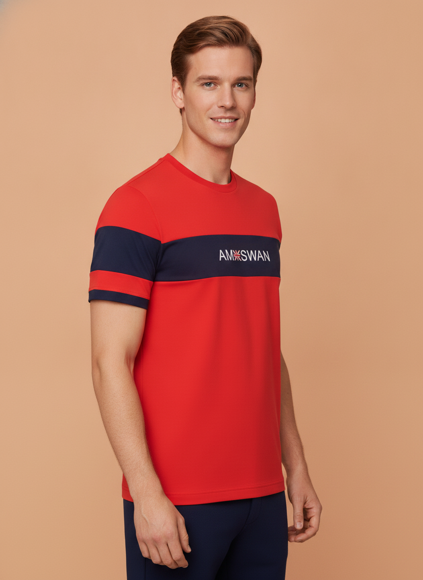 Mens Premium Cotton Lycra Printed Half Sleeve Crew Neck T-Shirts