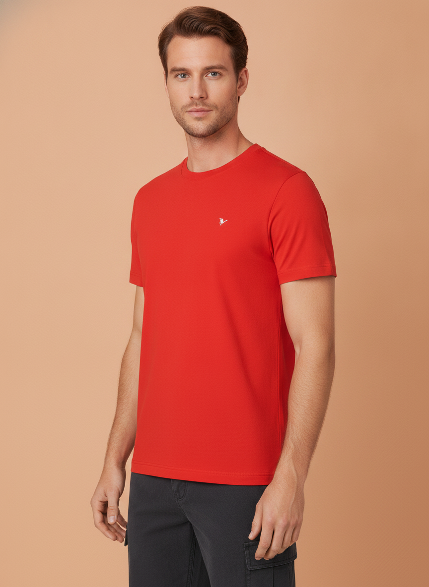 Mens Premium Cotton Half Sleeve Crew Neck T-Shirts