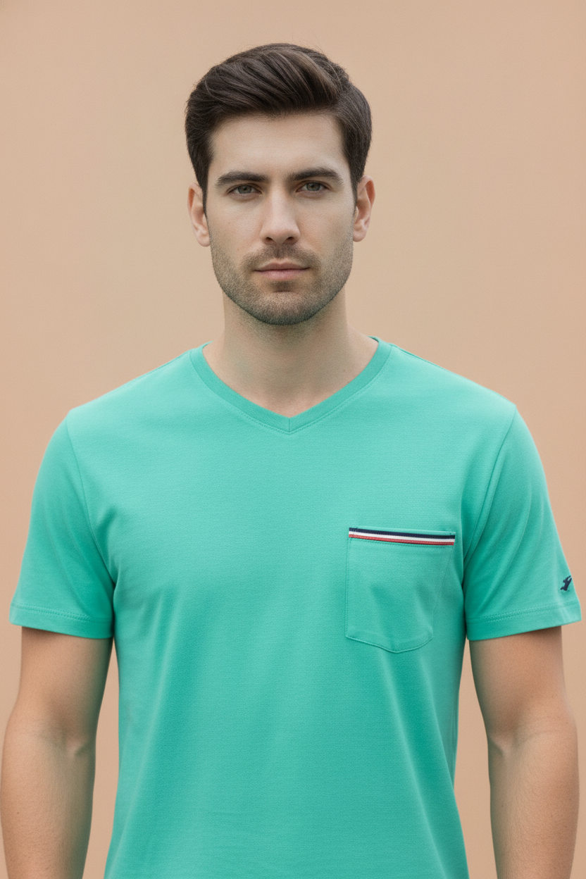 Mens Premium Cotton Half Sleeve Solid T-Shirts