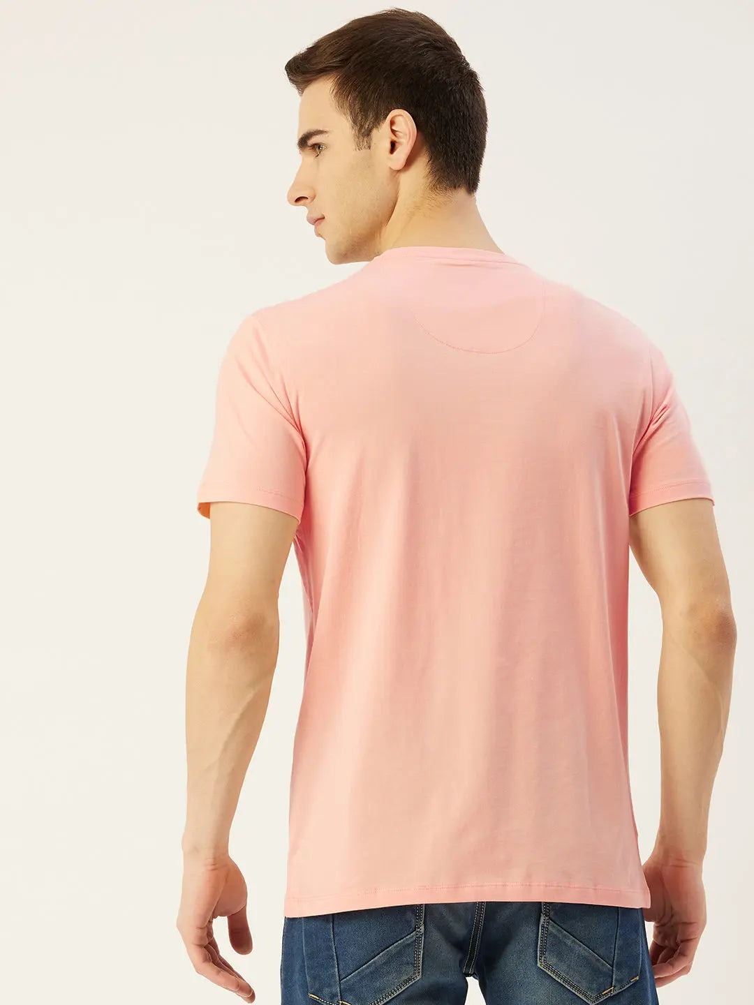 Mens Premium Cotton Lycra Graphic Half Sleeve Crew Neck T-Shirts