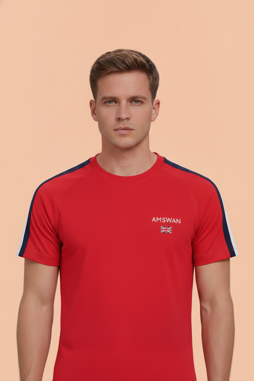 Mens Cotton Rich Lycra Half  Sleeve Crew Neck T-Shirts