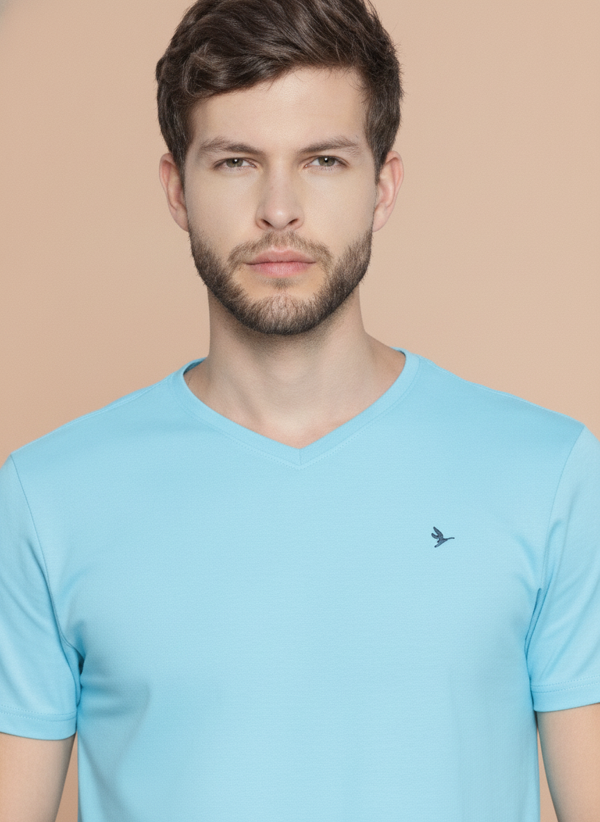 Mens Premium Cotton Half Sleeve V Neck T-Shirts
