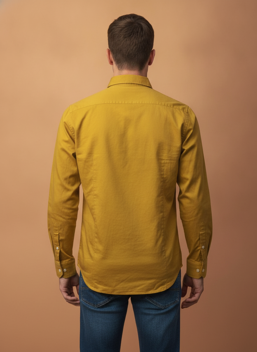 Yellow Shirt With Premium Cotton Lycra
