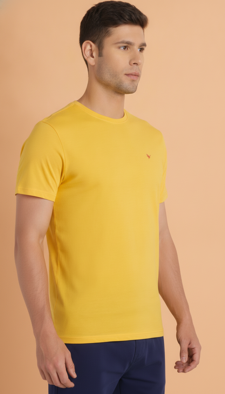 Mens Premium Cotton Half Sleeve Crew Neck T-Shirts