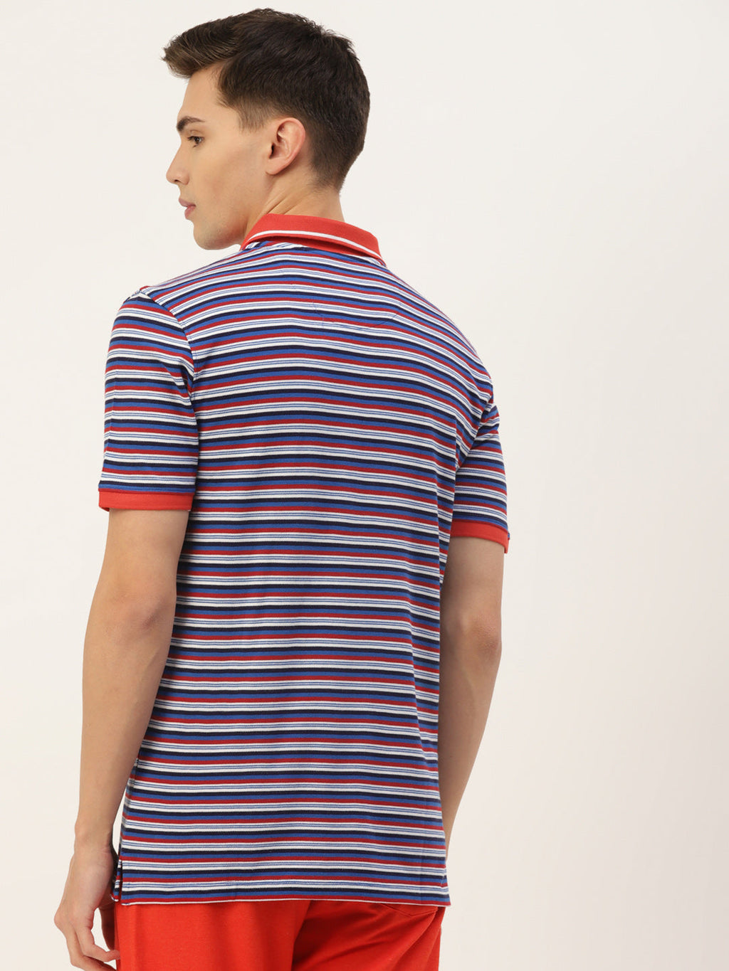 Premium Multicolor Cotton Striped Half Sleeve Polo