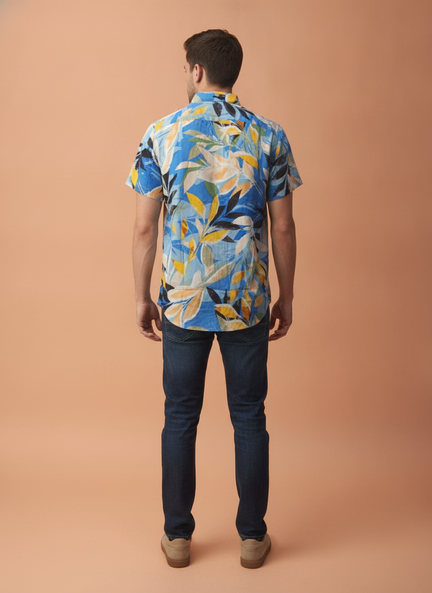 Multicolor Floral Print Premium Rayon Shirt