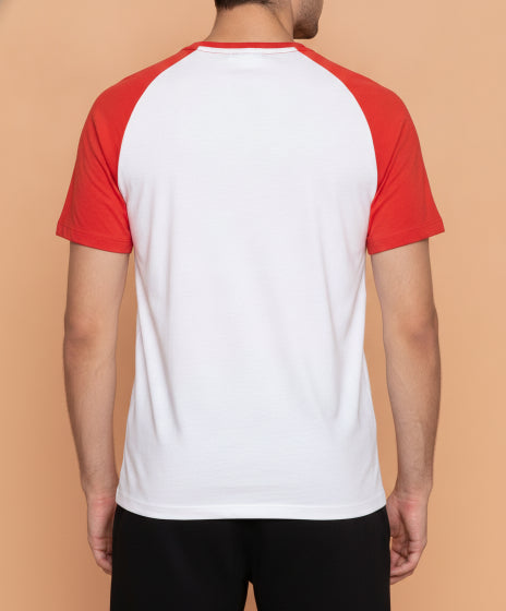 Mens Premium Cotton Printed Colourblock Half Sleeve T-Shirts