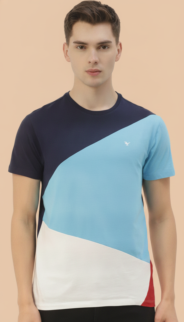 Mens Cotton Rich Lycra Half Sleeve Crew Neck T-Shirts