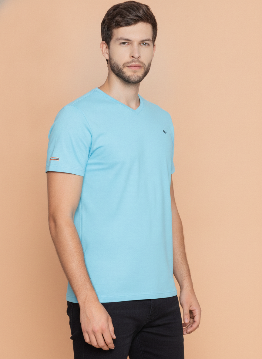 Mens Premium Cotton Half Sleeve V Neck T-Shirts