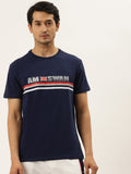 Mens Cotton Rich Lycra Graphic Half Sleeve Crew Neck T-Shirts