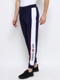 Mens Cotton Rich Lycra Colourblocked Printed Track Pant