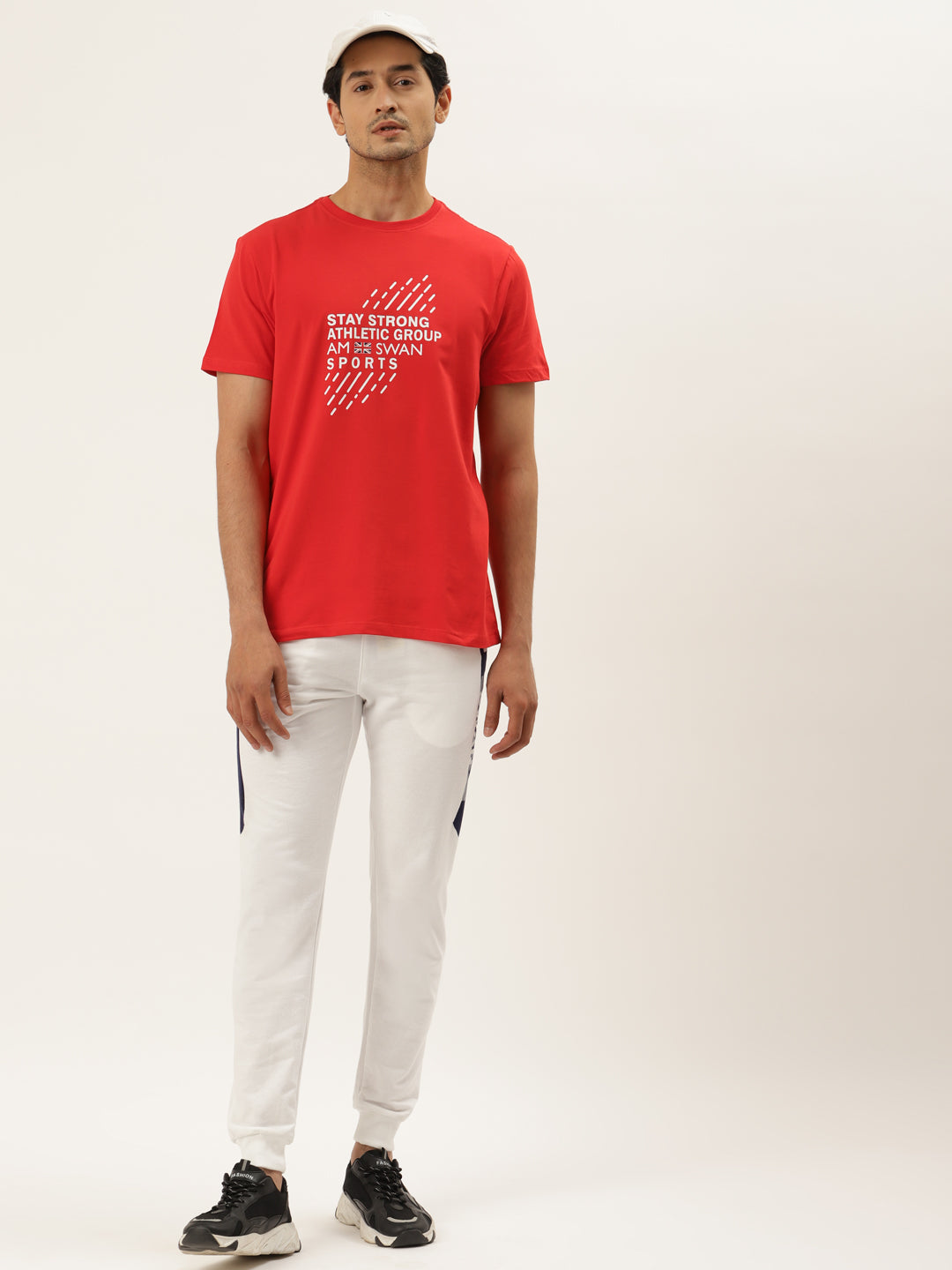Mens Premium Cotton Lycra Printed Half Sleeve Crew Neck T-Shirts