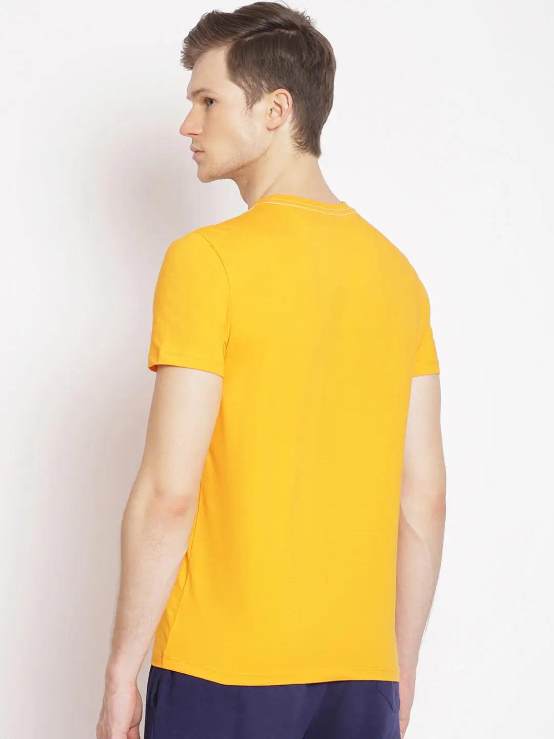 Mens Premium Cotton Lycra Printed Half Sleeve Crew Neck T-Shirts