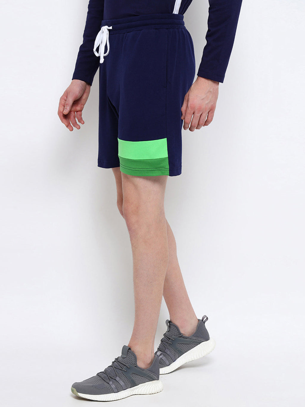 Mens Premium Cotton Colourblocked Printed Shorts