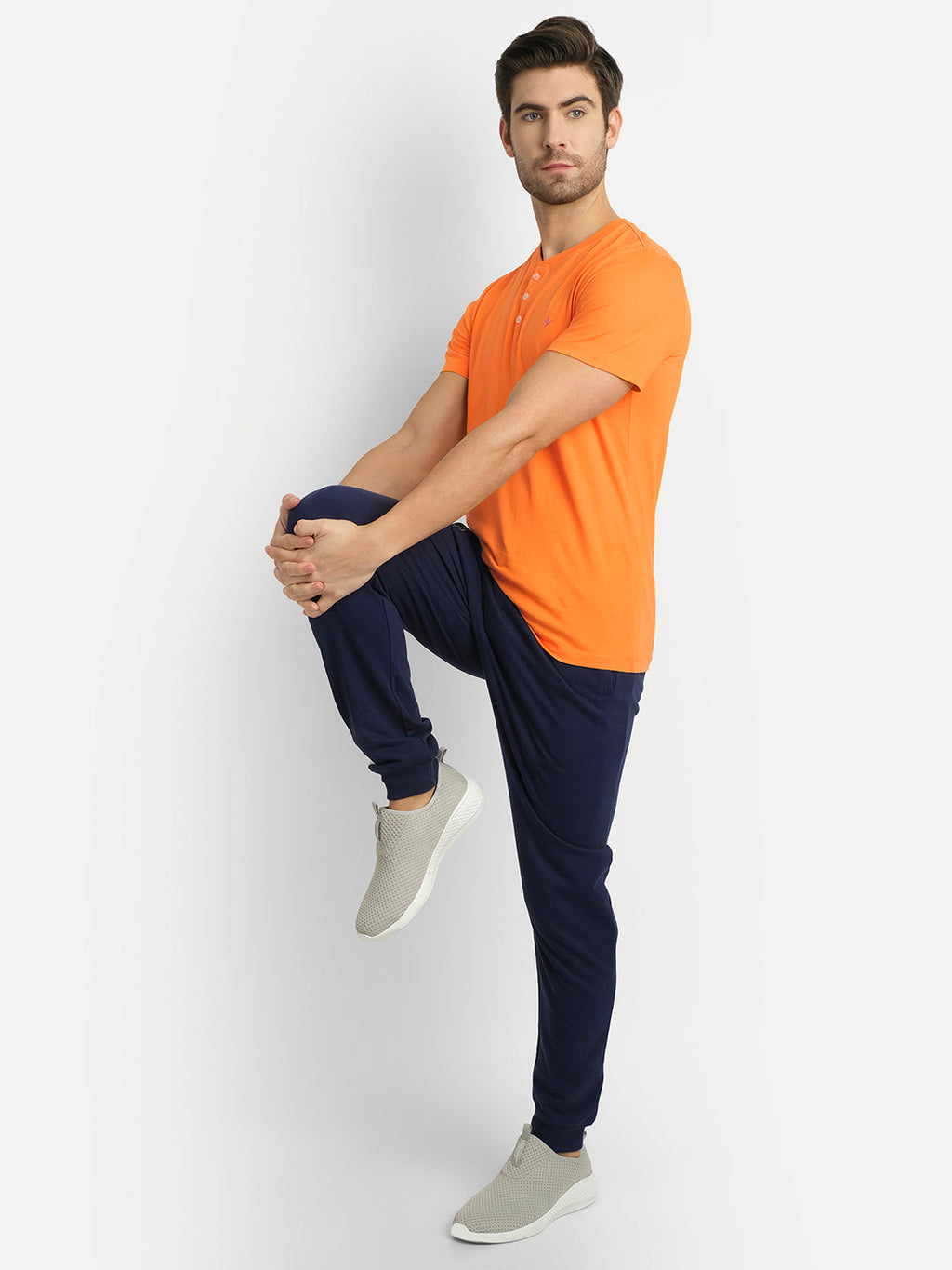 MENS PREMIUM COTTON HALF SLEEVE HENLEY T-SHIRTS